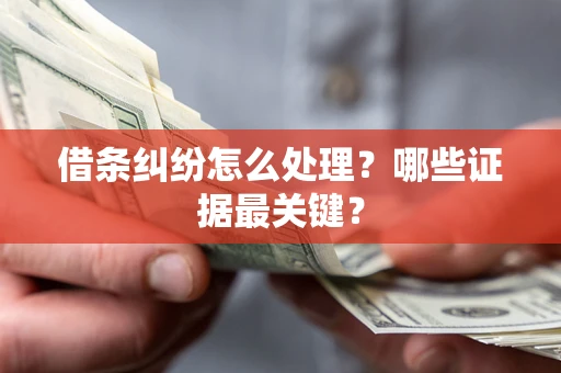 武汉借条纠纷怎么处理？哪些证据最关键？