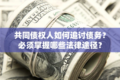 武汉共同债权人如何追讨债务？必须掌握哪些法律途径？