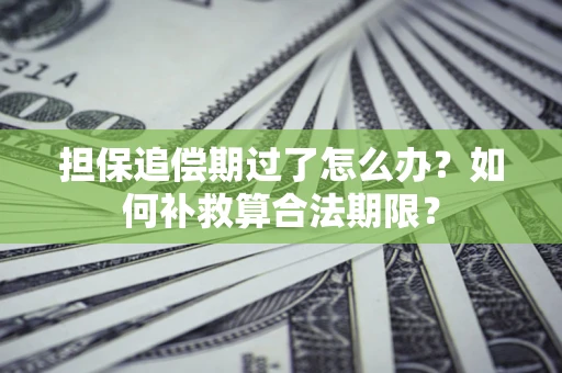 武汉担保追偿期过了怎么办？如何补救算合法期限？