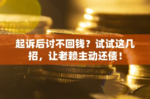 武汉起诉后讨不回钱？试试这几招，让老赖主动还债！