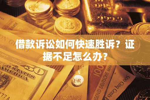 武汉借款诉讼如何快速胜诉？证据不足怎么办？